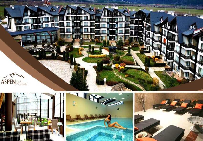 8-ми декември край Банско! 1 или 2 нощувки на човек със закуски и Празнична вечеря с DJ парти и тристепенно меню с пакет напитки + вътрешен топъл басейн и релакс зона от хотел Аспен Резорт*** 8-ми декември край Банско! 1 или 2 нощувки на човек със закуски и Празнична вечеря с DJ парти и тристепенно меню с пакет напитки + вътрешен топъл басейн и релакс зона от хотел Аспен Резорт***