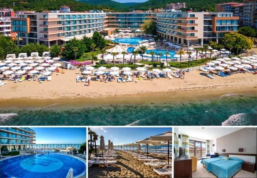  Ранни записвания за лято 2026г. на ПЪРВА линия в Елените! All Inclusive нощувка на човек + частен плаж с чадър и шезлонг на него + 2 басейна и уелнес център от Сенди Бей Хотел. ДВЕ деца до 11.99г - БЕЗПЛАТНО! 