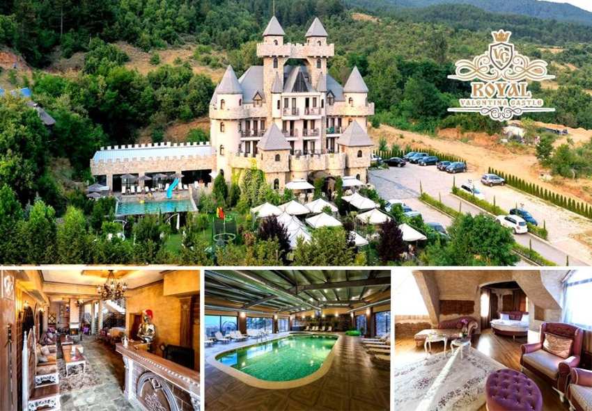 Нощувка на човек със закуска + басейн с минерална вода и релакс зона от хотел Роял Валентина Касъл, до Огняново Нощувка на човек със закуска + басейн с минерална вода и релакс зона от хотел Роял Валентина Касъл, до Огняново