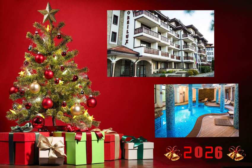 Нова 2026 година в Банско! 4 нощувки на човек със закуски и вечери, едната празнична + басейн, сауна и парна баня в хотел Орбилукс*** Нова 2026 година в Банско! 4 нощувки на човек със закуски и вечери, едната празнична + басейн, сауна и парна баня в хотел Орбилукс***