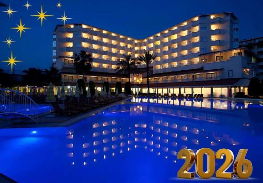 Нова Година в FEBEACH HOTEL 4*, Сиде, Турция. Чартърен полет от София, Варна или Пловдив + 4 нощувки на човек на база All Inclusive! Нова Година в FEBEACH HOTEL 4*, Сиде, Турция. Чартърен полет от София, Варна или Пловдив + 4 нощувки на човек на база All Inclusive!