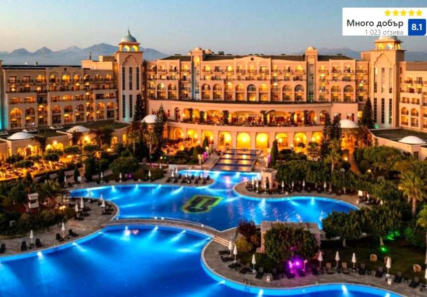 Нова година в Spice Hotel and Spa Lux 5*, Белек, Турция. Полет от София + 4 нощувки на база Ultra All Inclusive на човек. Задължително доплащане за Новогодишна вечеря! Нова година в Spice Hotel and Spa Lux 5*, Белек, Турция. Полет от София + 4 нощувки на база Ultra All Inclusive на човек. Задължително доплащане за Новогодишна вечеря!