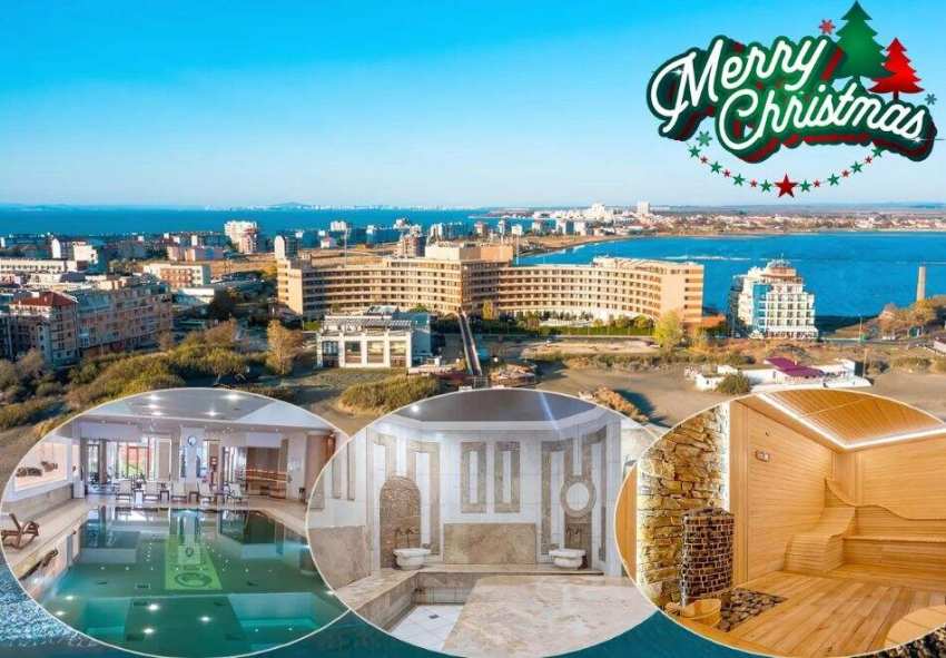 Петзвездна Коледа в Гранд хотел Поморие*****! 3 нощувки на човек със закуски и вечери, две от които Празнични + Празнична програма + басейн и СПА пакет Петзвездна Коледа в Гранд хотел Поморие*****! 3 нощувки на човек със закуски и вечери, две от които Празнични + Празнична програма + басейн и СПА пакет