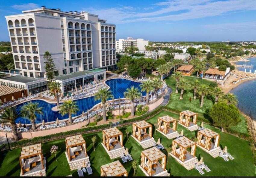  Ранни записвания на първа линия в хотел DUJA DIDIM 5*, Дидим, Турция! Автобусен транспорт + 7 нощувки на човек на база Ultra All Inclusive. Дете до 11.99г. безплатно. 